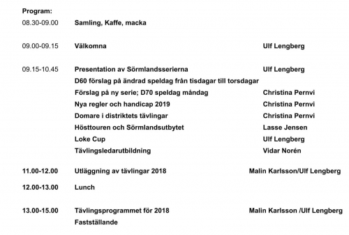 Program för Planeringskonferens Program för Planeringskonferens