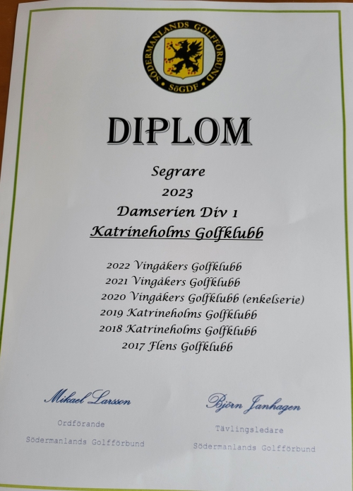 Seriesegrare i Damserien Div 1, 2023