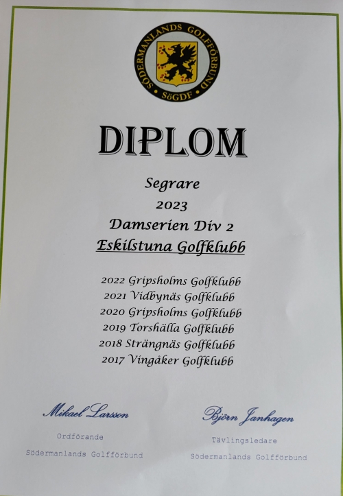 Seriesegrare i Damserien Div 2, 2023